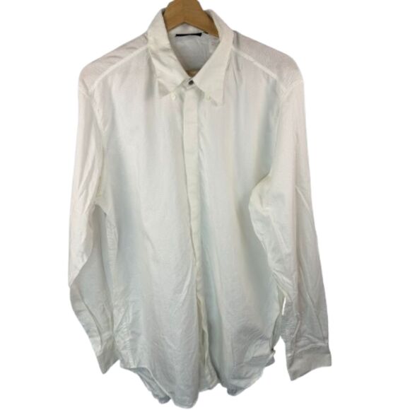 Versace Classic V2 Other - Versace Classic V2 White Zigzag Jacquard Texture Long Sleeve Shirt Size L